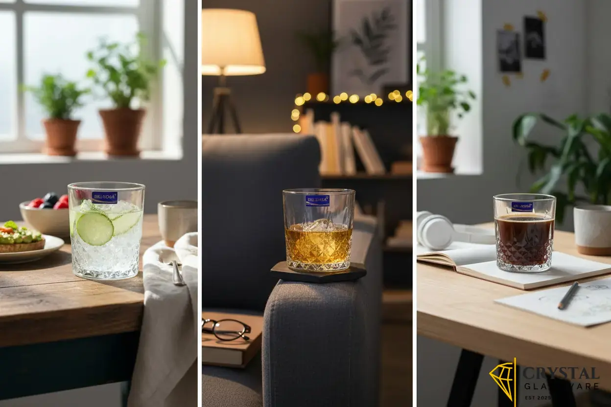 Delisoga Transparent Elegance Drinking Texture Glasses